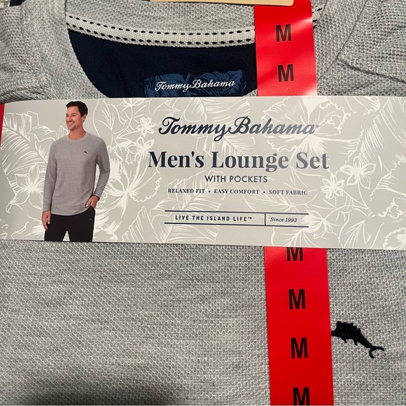 Tommy Bahama Men’s Lounge Set with Pockets Grey Size M New with Tags - Picture 2 of 5